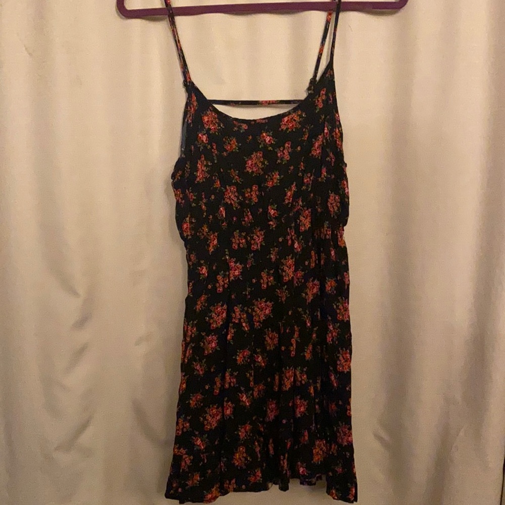 Black floral dress
